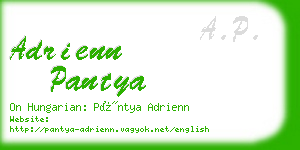 adrienn pantya business card